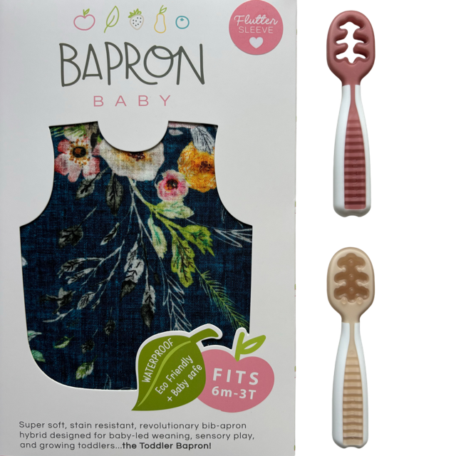 Pachet Pre-lingurite NumNum® GOOtensils™ +BapronBib ®