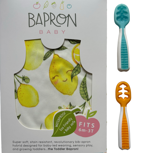Pachet Pre-lingurite NumNum® GOOtensils™ +BapronBib ®