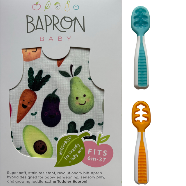 Pachet Pre-lingurite NumNum® GOOtensils™ +BapronBib ®