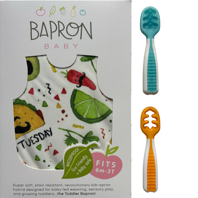 Pachet Pre-lingurite NumNum® GOOtensils™ +BapronBib ®